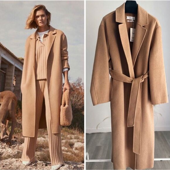 Mango Wool Blend Iconic Must Have Coat New - Picture 10 of 10